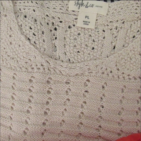 🌺 Style&Co Petite Crochet Knit Sweater Tank Top - Picture 6 of 6